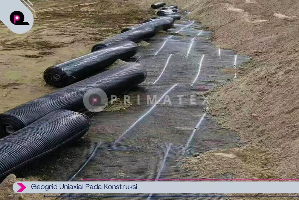 Geogrid Uniaxial Pada Konstruksi PT PrimaTex Geokarya Abadi