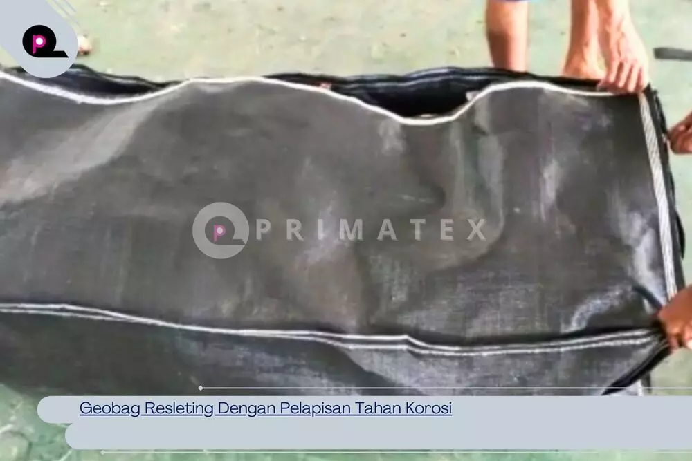 Geobag Resleting Dengan Pelapisan Tahan Korosi