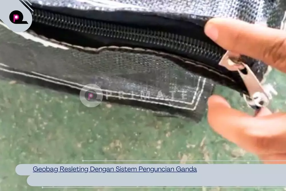 Geobag Resleting Dengan Sistem Penguncian Ganda