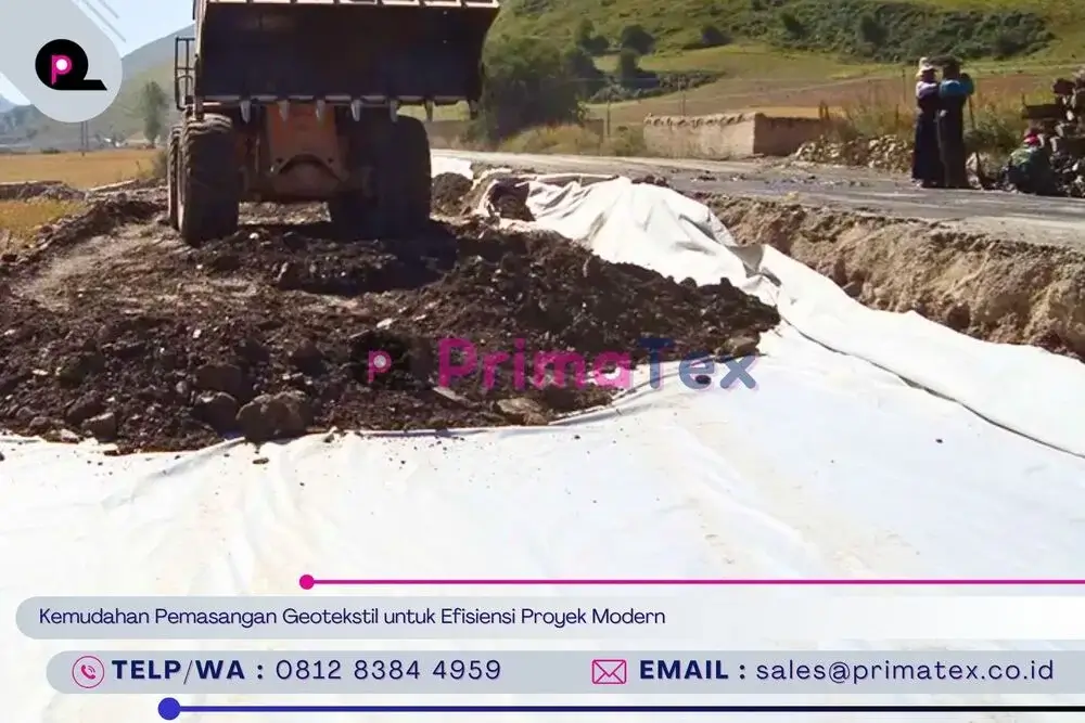 Kemudahan Pemasangan Geotekstil untuk Efisiensi Proyek Modern