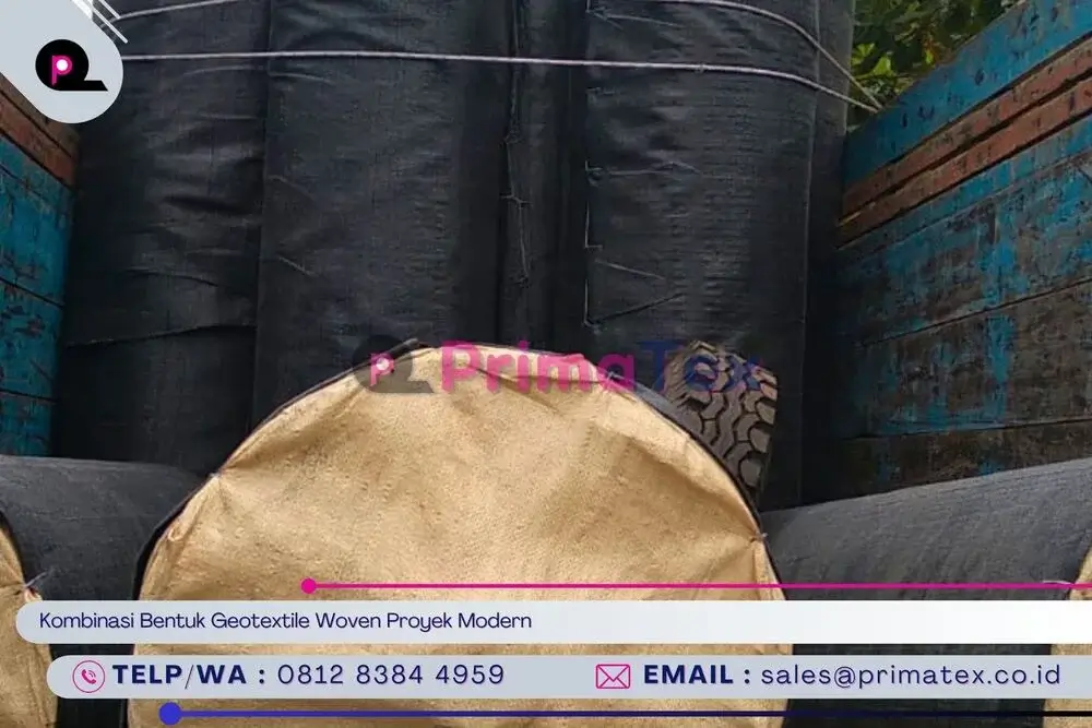 Kombinasi Bentuk Geotextile Woven Proyek Modern