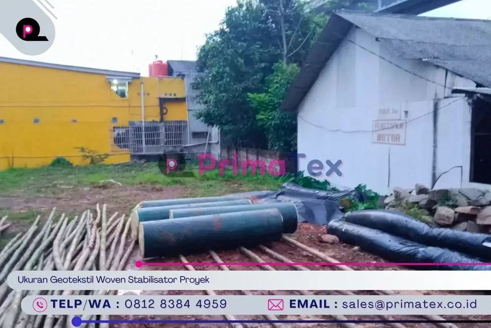 Ukuran Geotekstil Woven Stabilisator Proyek