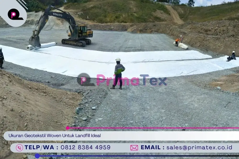 Ukuran Geotekstil Woven Untuk Landfill Ideal