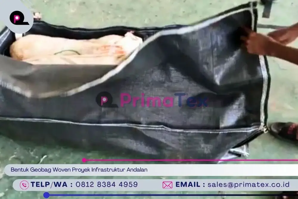 Bentuk Geobag Woven Proyek Infrastruktur Andalan