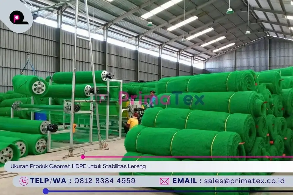 Ukuran Produk Geomat HDPE untuk Stabilitas Lereng
