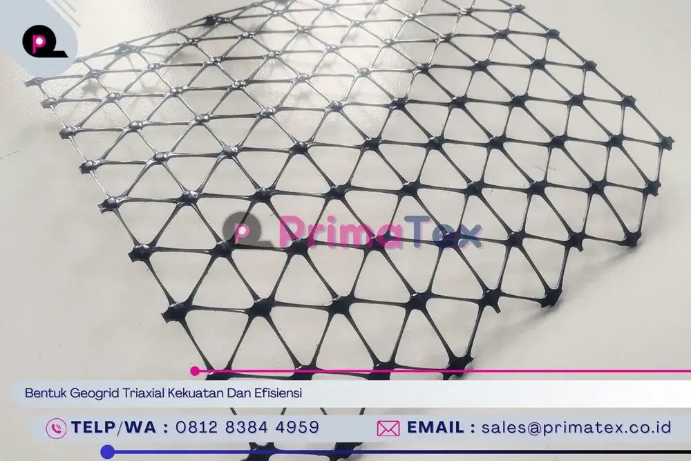 Bentuk Geogrid Triaxial Kekuatan Dan Efisiensi