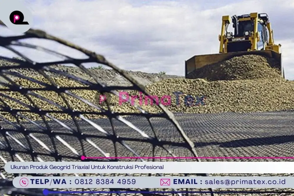 Ukuran Produk Geogrid Triaxial Untuk Konstruksi Profesional